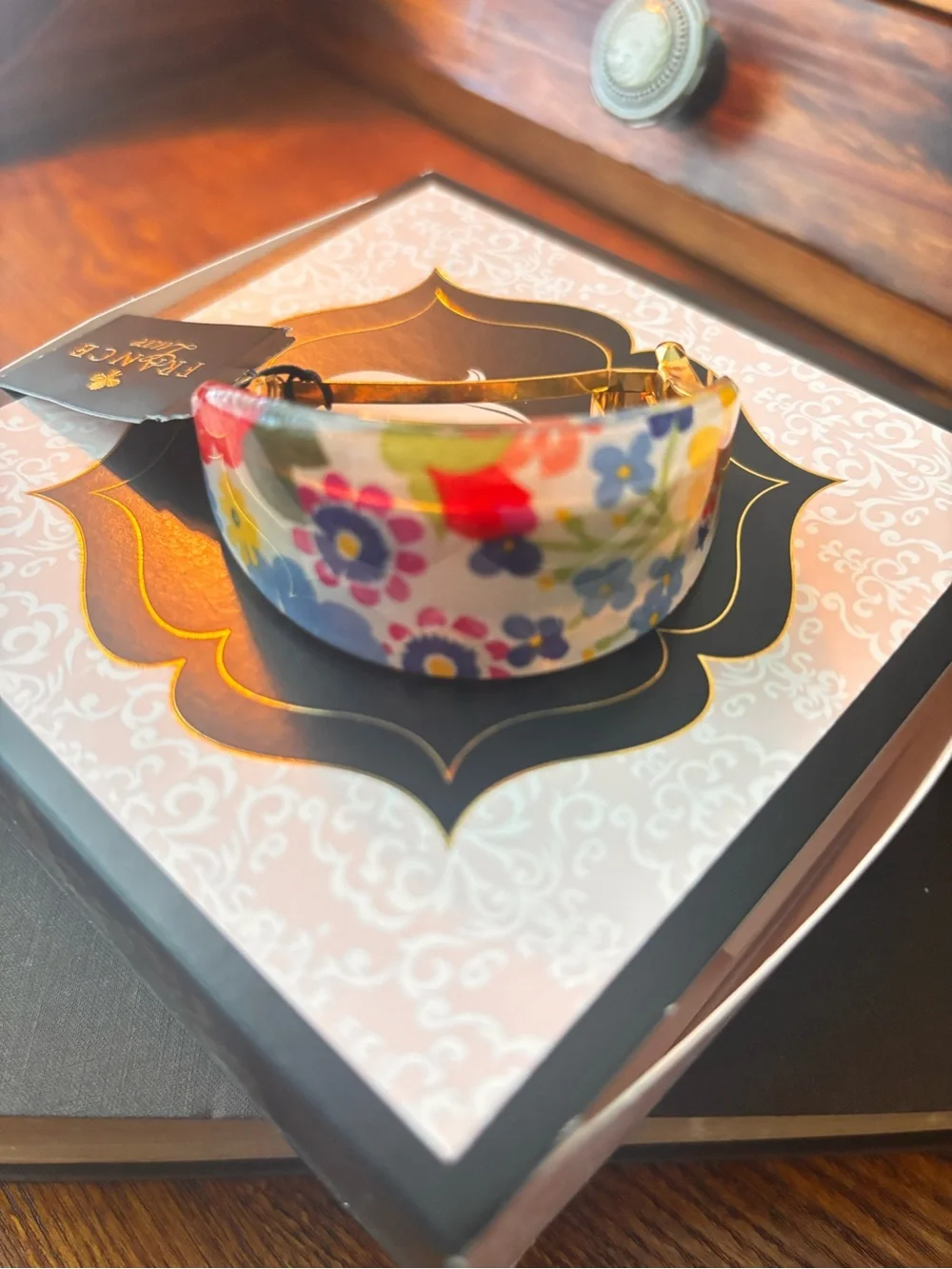 L. Erickson Floral Fabric Hair Bangle in Multicolor